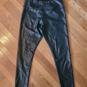 Faux leather leggings
